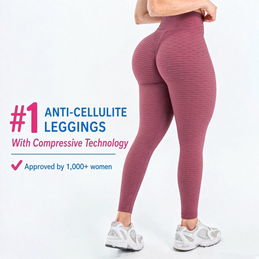 The Sculpt Legging anti-cellulite leggings in Berry Rose, back view